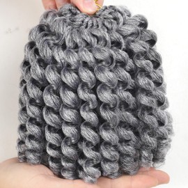 8Inch Jamaican Bounce Crochet Hair 5 Packs 2X Ringlet Wand Curl Crochet Hair Synthetic Curly Crochet Hair Extensions Medium Shoulder Length Long Crochet Braiding Hair 100 Roots