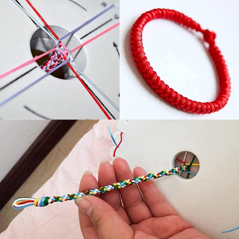 HAOBIN Pack of 6 Bead Cord Discs Braided Disc Kumihimo
