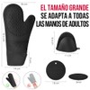 Nasjac 6 Piezas Guantes de Barbacoa de Silicona, Guantes Asador