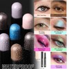 Wugbc Shimmer Eyeshadow Stick, Blue Aurora Glitter Eye Shadow Stick