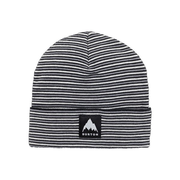 [バートン] ニットキャップ リサイクル ストライプ ビーニー キッズ トゥルーブラック/シャークスキン/スタウトホワイト