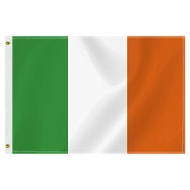 2×3 FT Ireland Flag,Medium 60×90 CM Irish Outdoor Banner,100D Decor,Doube Side Printing For Patio Garden With Brass Gromment