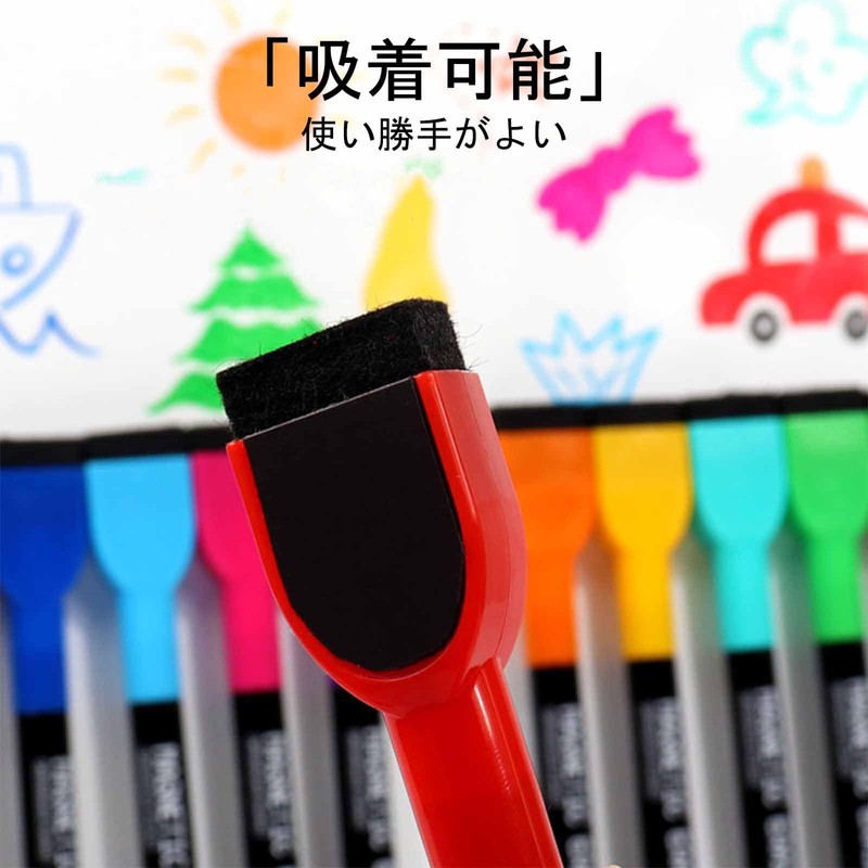 ALLVD Dry Erase Marker Pens Set of 6 [Black 2