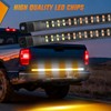 Nilight 49 Inch Emergency Strobe Light Strips with Controller Amber