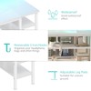 Lufeiya White Gaming Desk with Storage Shelves, 47 inch Home
