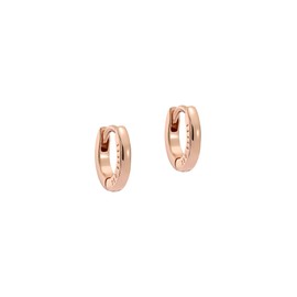 Ted Baker Crisete Logo Hoop Earrings (10mm) For Women (Rose Gold)