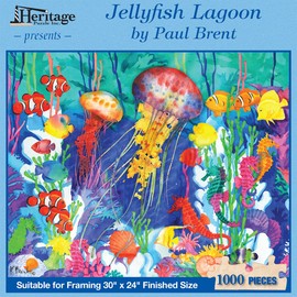 Heritage Jellyfish Lagoon Jigsaw Puzzle - 1000 Pieces - Colorful Sea Life