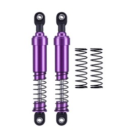 1/10 rc crawler shocks,75mm-115mm optional Big Bore Shocks with Oil Filled for LCG Cheater Rigs Capra SCX10 TRX4 Gspeed V4 Elem ent Comp Builds (Purple 105mm 2pcs)