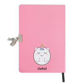 I-TOTAL ® - Secret Diary with Padlock and Two Keys | Secret Diary 80 Pages, DOT Pages (Unicorn)