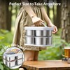 Snackle Box Container, 8 Stainless Steel Compartments with Individual Lids