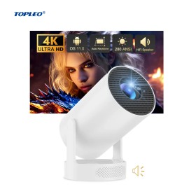 Topleo Projector Android Smart Portable Video H713 Beamer Hy300 Pro Hifi 1080p Video  Home Lcd 4k Mini Proyectoresaccessories: None, color: White, plug: US