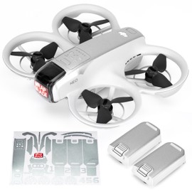 WRAPGRADE Skin Sticker Compatible with DJI Neo Accent Colour (Airforce Silver)