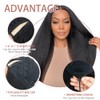 Goulus Kinky Straight V Part Wig Human Hair 26 Inch