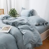 Simple&Opulence 100% Linen Duvet Cover Set, 3 Piece Belgian Flax