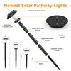 Pywut Solar Pathway Lights Outdoor - 8 Pack Solar Powered