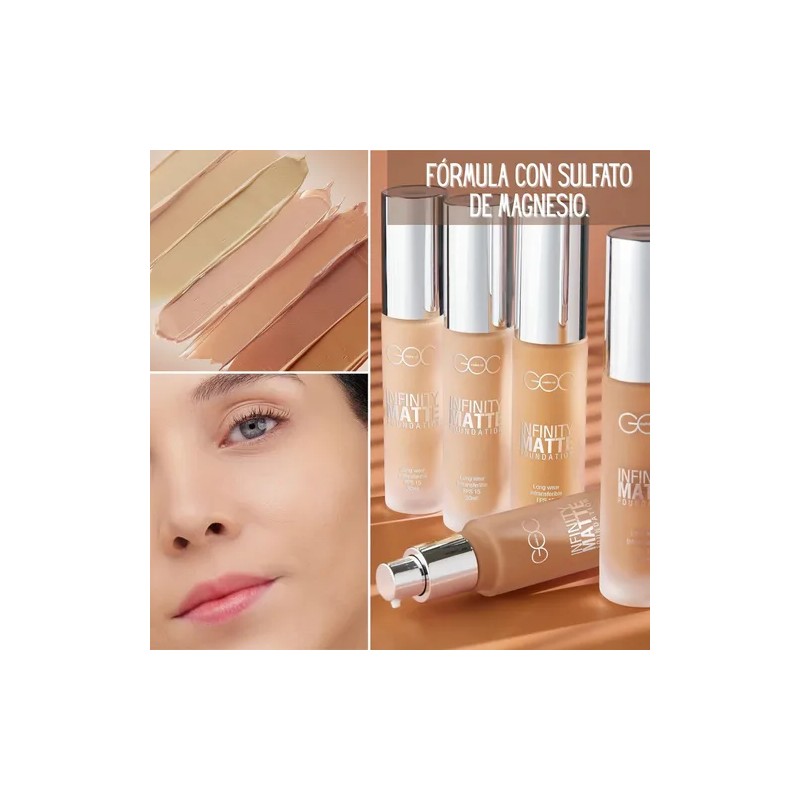 Goc Maquillaje Lquido Infinity Liquid Foundation Super Mate Tono Tono