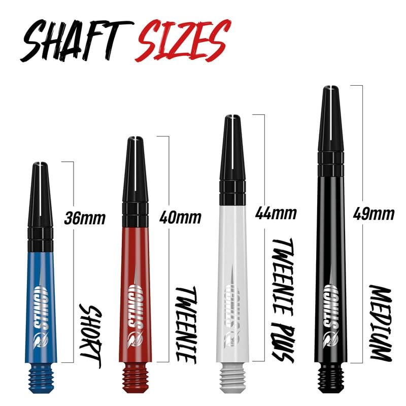 RUTHLESS Sting | Polycarbonate Dart Shafts Solid White with Black