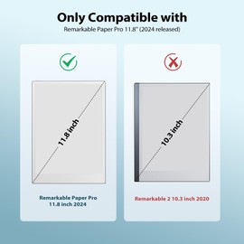 TiMOVO Magnetic Case for Remarkable Paper Pro 11.8 Inch 2024, Lightweight Book Folio Case with Buckle Pen Loop and Auto Sleep/Wake Compatible with Remarkable Paper, Blue