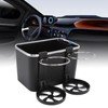 Car Armrest Storage Box Foldable Bottle Holder Universal Vehicle Tissue