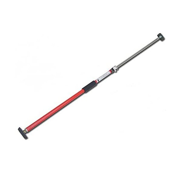 Sparehand Steel Adjustable Cargo Bar with Self-Locking Spring Ratchet for Vehicles, Extends 3.6 ft. to 6 ft, Red