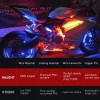 Nilight 4PCS 4 Pin RGB Motorcycles Light Extension Wire 2