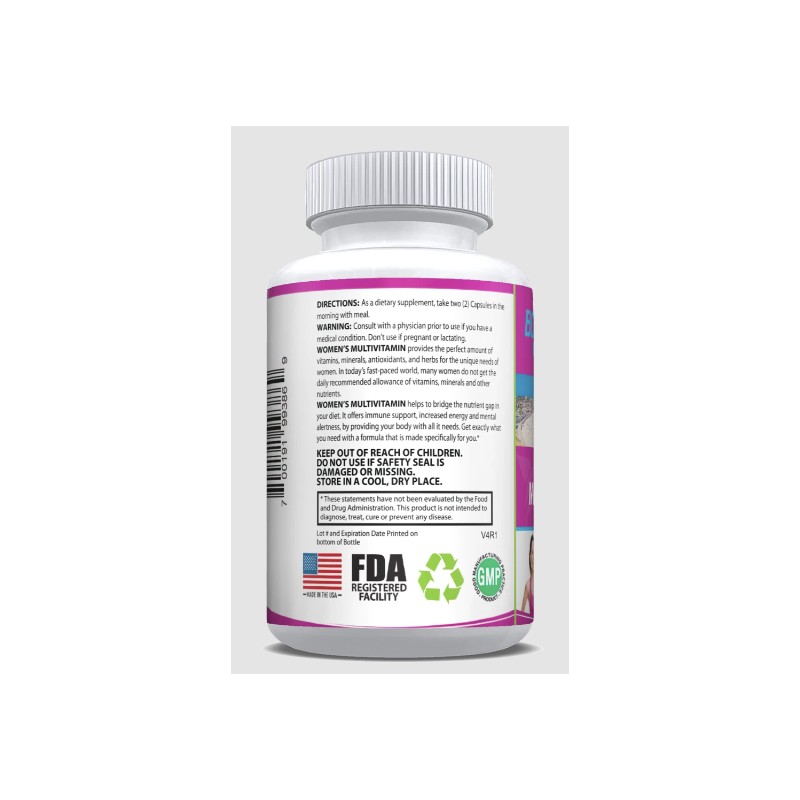 Multivitamin Supplement for Women, Essential Vitamins & Minerals - 60