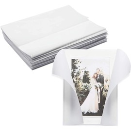 100 Pack Vellum Jackets for 5x7 Invitations, Pre-Folded Bulk Transparent Paper Envelope Liners for Wedding Cards and Scrapbooking
