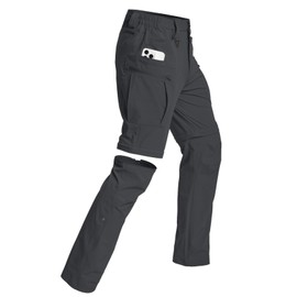 NAVEKULL Men's Convertible Hiking Pants Quick Dry Zip Off Cargo Pants Lightweight Stretch Work Outdoor Pants Breathable Fishing Safari Travel Camping Casual Tactical Trousers with Zip Pockets Grey