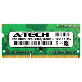 A-Tech 2GB DDR3/DDR3L 1600MHz PC3-12800 Laptop RAM SODIMM Module | 1Rx16 1.35V Non-ECC Unbuffered 204-Pin Memory Upgrade Stick