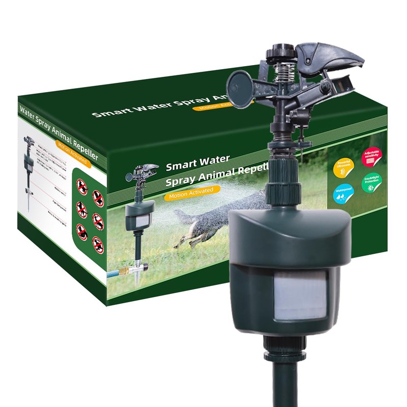 [2025 Upgraded] Yardeen Motion Sensor Sprinkler with Adjustable Head, Water