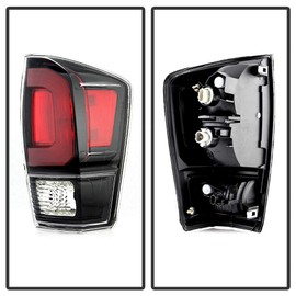 ACANII - For 2020-2021 Toyota Tacoma TRD Pro Black Bezel & TrimTail Light Brake Lamp Replacement Right Passenger Side