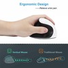 CHUYI Left-Handed Mouse, Ergonomic Vertical Rechargeable Wireless Mouse, 6 Buttons,
