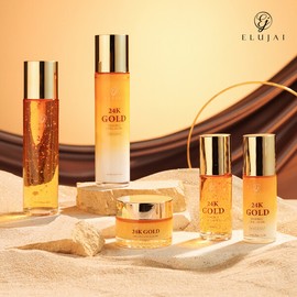 Elujai (현대홈쇼핑)엘루자이 24K골드 더블 콜라겐 기초 5종 1세트 (Hyundai Home Shopping) Eluzai 24K Gold Double Collagen Basic Set of 5