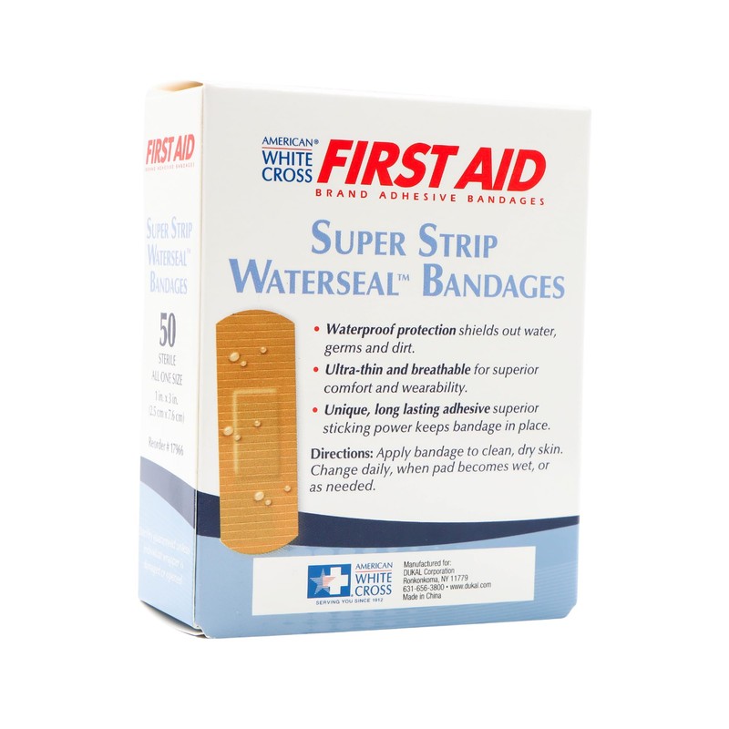 Dukal DER 17966 Fabric Waterseal Adhesive Bandage, Super Strip, Sterile,
