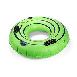 Tube Pro Green 44" Premium River Tube with Cupholder- Heavy Duty, Commercial Grade