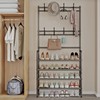 YIZAIJIA 4 Tier Coat and Shoe Rack Entryway Coat Rack