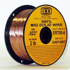 INEFIL ER70S-6 .023-Inch on 2-Pound Spool Carbon Steel Mig Solid Welding Wire