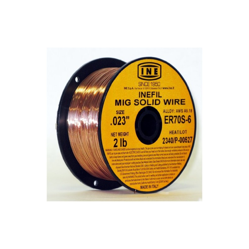INEFIL ER70S-6 .023-Inch on 2-Pound Spool Carbon Steel Mig Solid