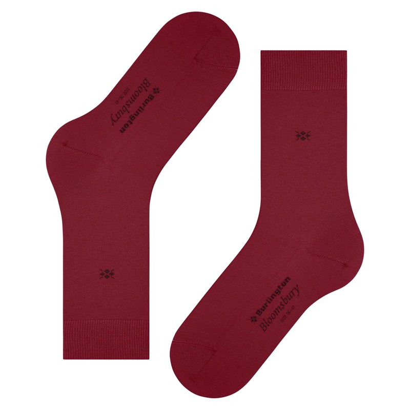 Burlington Bloomsbury Socks Opaque Warming Effect Virgin Wool, Red (Cranberry