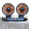 Portable Fan for Car, Auto Double Head Cooler for Dashboard,