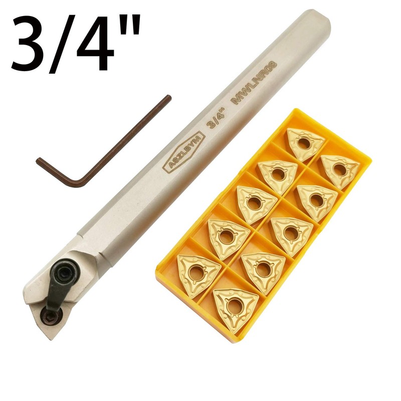 ASZLBYM 3/4" Lathe Internal Boring Bar Turning Tool Holder S20R-MWLNR08