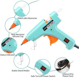 Hot Glue Gun Kit Mini: Mini Hot Glue Guns Kit with 20 Sticks Melt Glue Gun Craft for Kids School DIY Arts Home Quick Repairs Multi-application 2 Pack