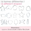 ScrapCooking - 2027 Unicorn Cookie Cutter Set - 16 Pieces