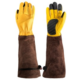 Sutekus Gardening Gloves for Women/Men Long Sleeve Work Garden Gloves Rose Pruning Thorn proof Forearm Protection Gauntlet (X-Large)