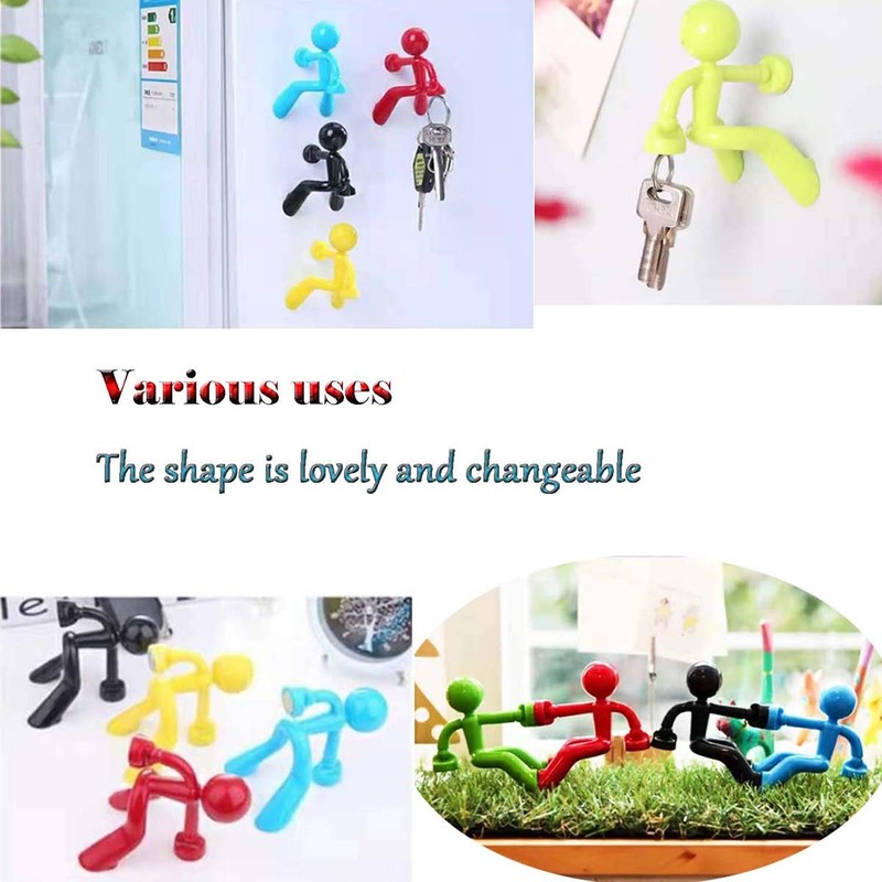 Creative Wall Climbing Villain Refrigerator Magnets, Magnet Key Hanging (Orange,