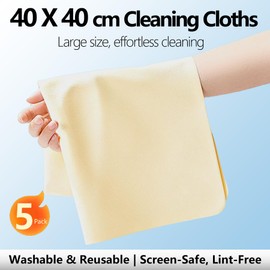 5 Pack Eyeglass Lens Cleaning Cloths,Microfiber Glasses Cleaning Cloths for Glasses,15.75X15.75 in Streak-Free,Safest Cloth for Eyeglass,VR/AR,Screens,Cameras,Phone,TV Screens,Lenses Tablets (5 Pack)