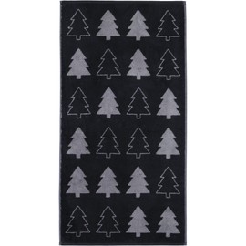 Cawö Home Hand Towels Christmas Edition Christmas Trees 794 Black - 90 Hand Towel 50 x 100 cm