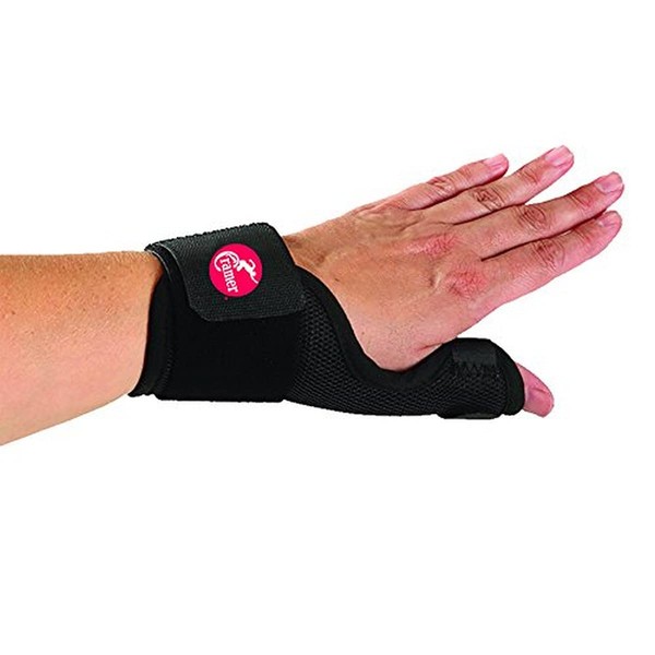 Cramer Moldable Thumb Spica, Moldable Thermoplastic Stay, Splint Immobilizer for Thumbs, Recovery from Broken, Fractured, or Sprained Thumb, Adjustable Support for Custom Fit, Black Small