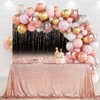 7x5ft Black and Rose Gold Glitter Backdrop Happy Birthday Backdrop