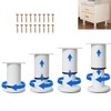 4-Pack White Adjustable Heavy Duty Cabinet Legs (8-12cm) | Non-Slip,